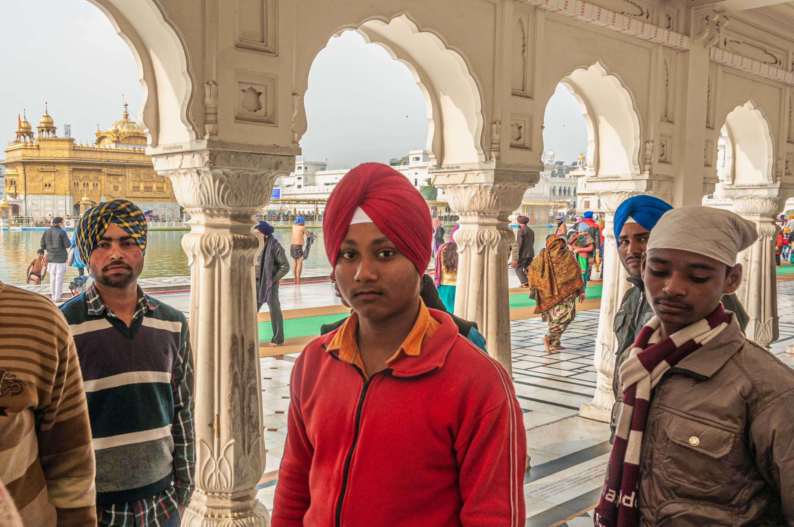 Sikh men Golden Temple Amritsar India Sikhism