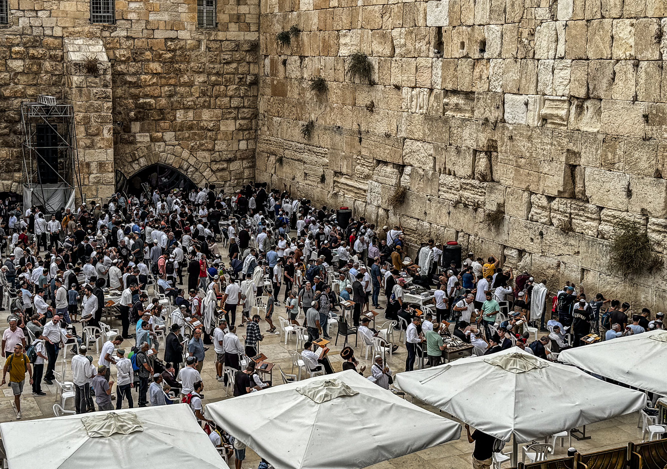 Thousands of Jews gather at the Western Wall daily in Old City at this most holy place to pray.