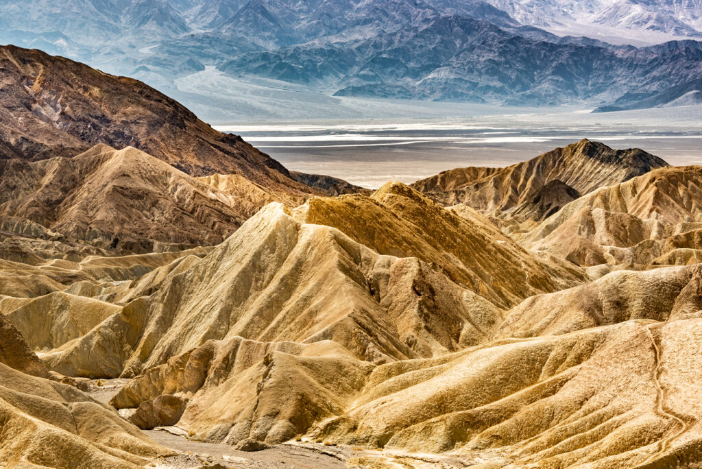 Razor-sharp rock formations typify the bleak landscape