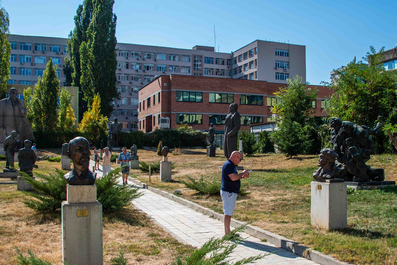 The two-acre Museum of Soviet Art displays monuments of famous leaders and statues of working class and poor people fighting the communist revolution